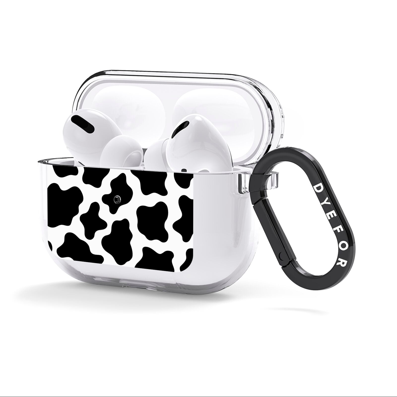 Cow Print AirPods Clear Case 3rd Gen Side Image