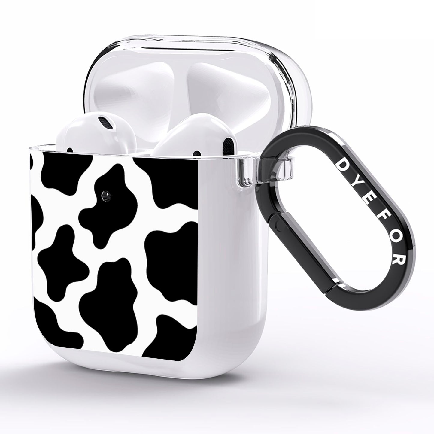 Cow Print AirPods Clear Case Side Image