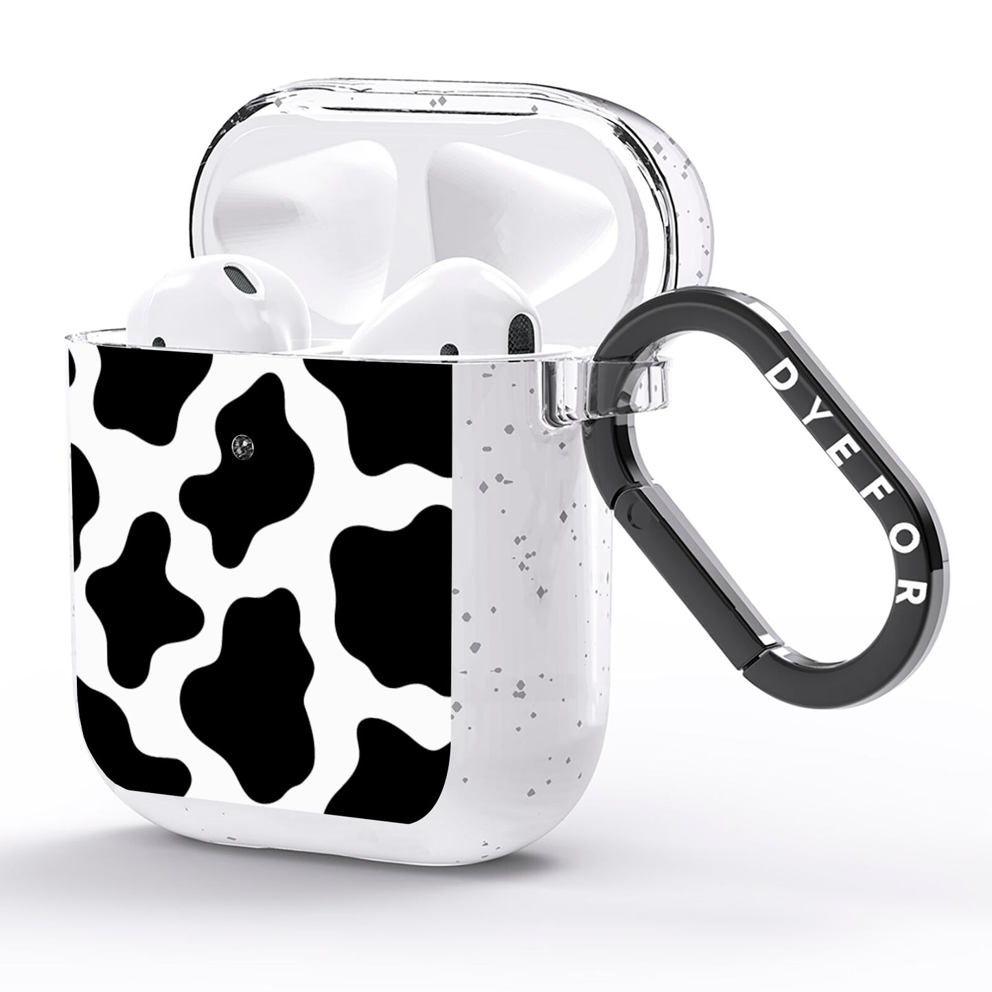 Cow Print AirPods Glitter Case Side Image