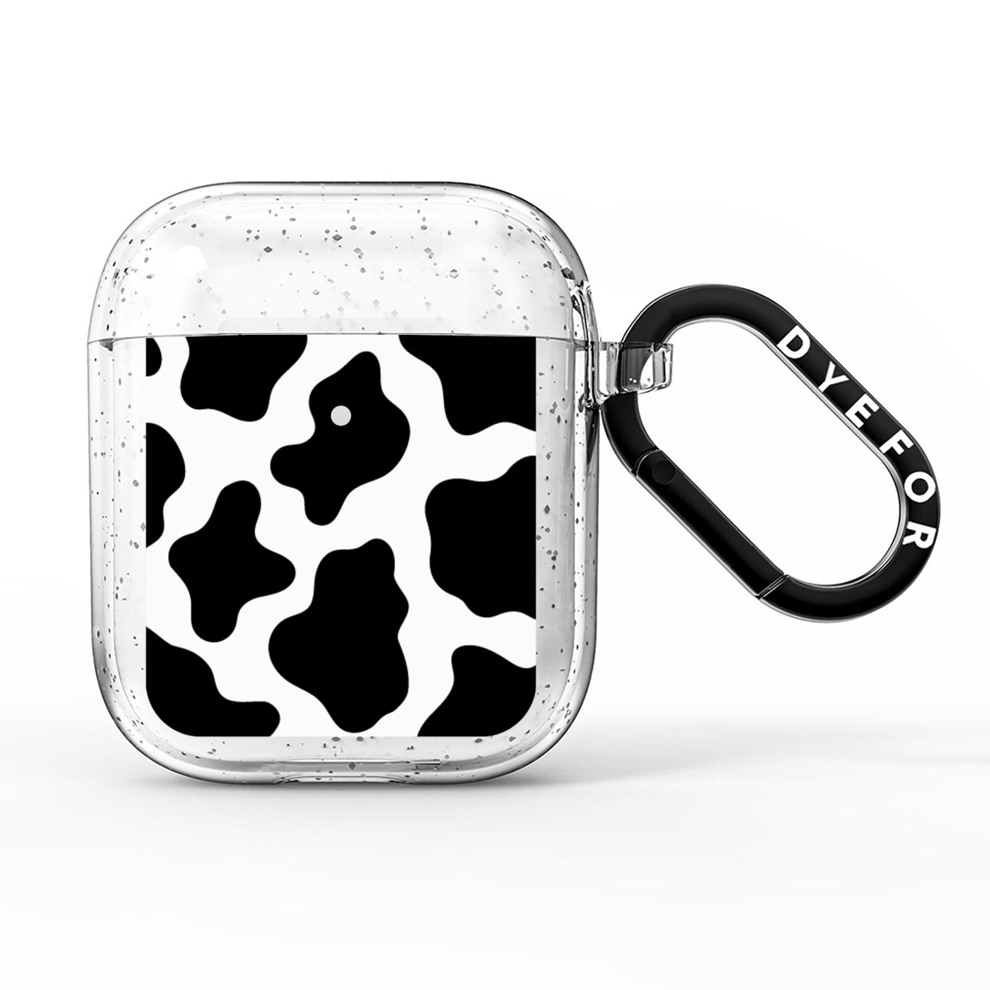 Cow Print AirPods Glitter Case