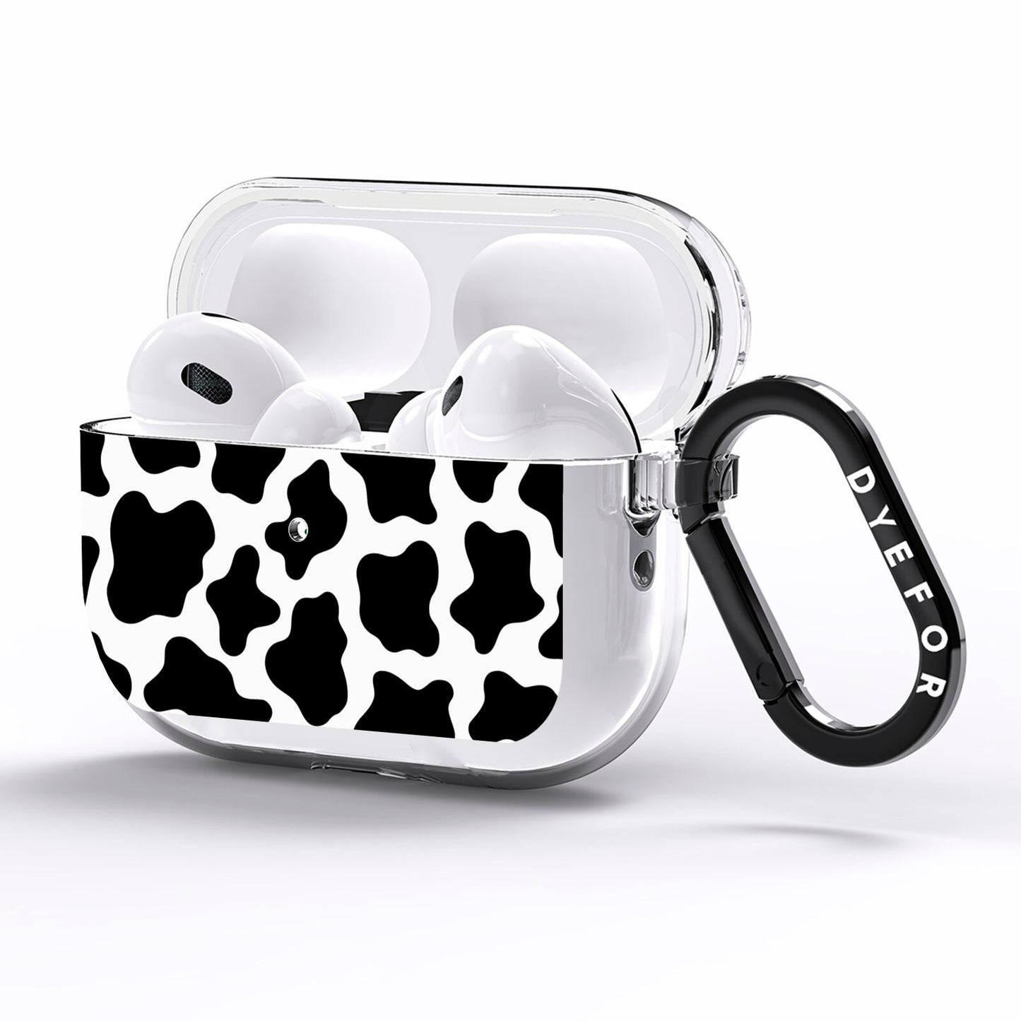 Cow Print AirPods Pro Clear Case Side Image