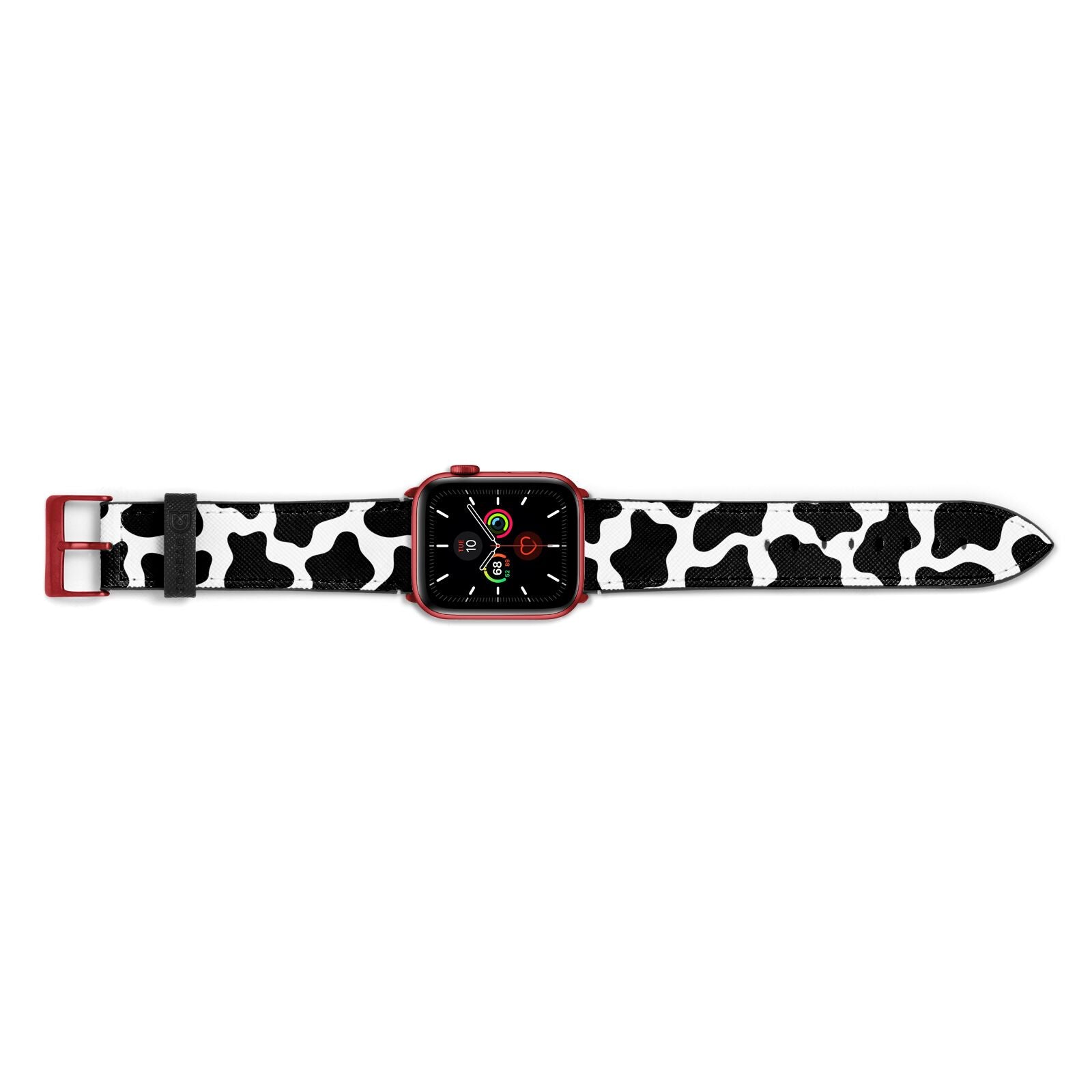 Cow Print Apple Watch Strap Landscape Image Red Hardware