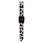Cow Print Apple Watch Strap with Red Hardware