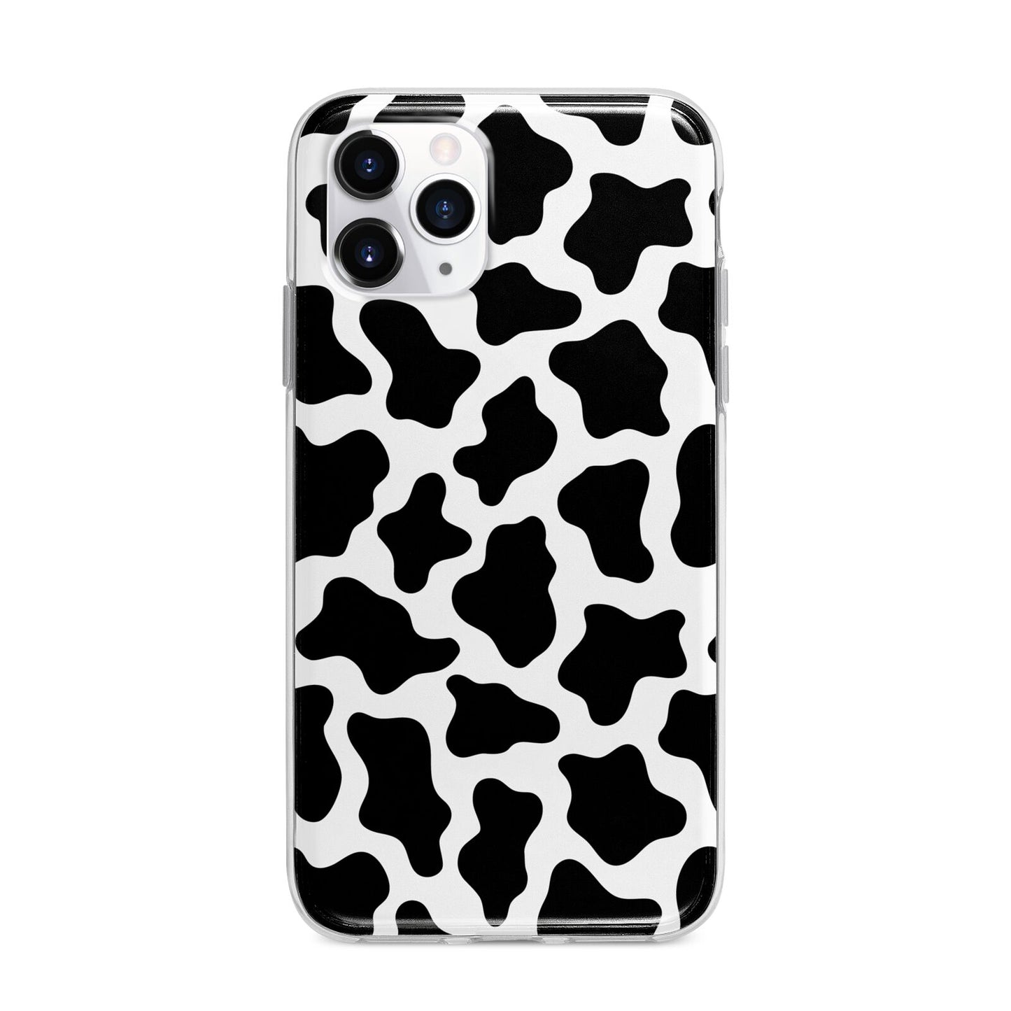 Cow Print Apple iPhone 11 Pro Max in Silver with Bumper Case