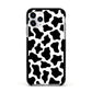 Cow Print Apple iPhone 11 Pro in Silver with Black Impact Case