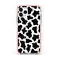 Cow Print Apple iPhone 11 Pro in Silver with Pink Impact Case