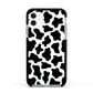 Cow Print Apple iPhone 11 in White with Black Impact Case