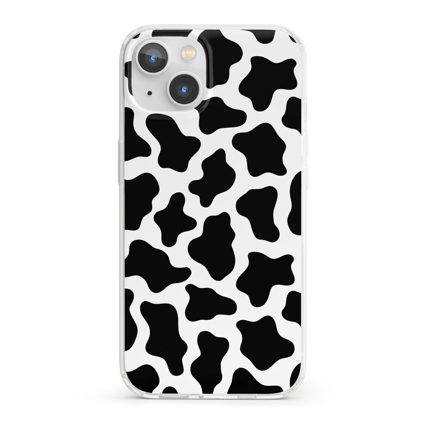 Cow Print iPhone 13 Clear Bumper Case