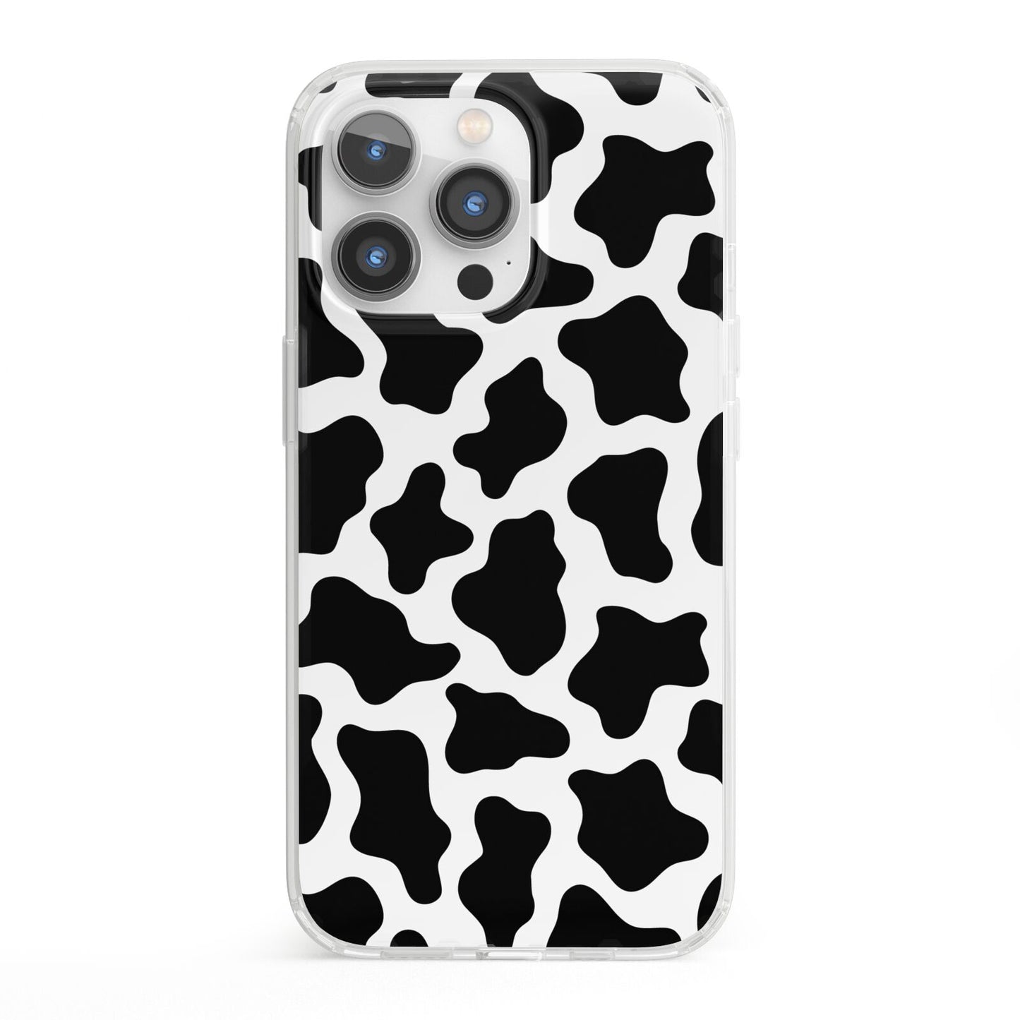 Cow Print iPhone 13 Pro Clear Bumper Case