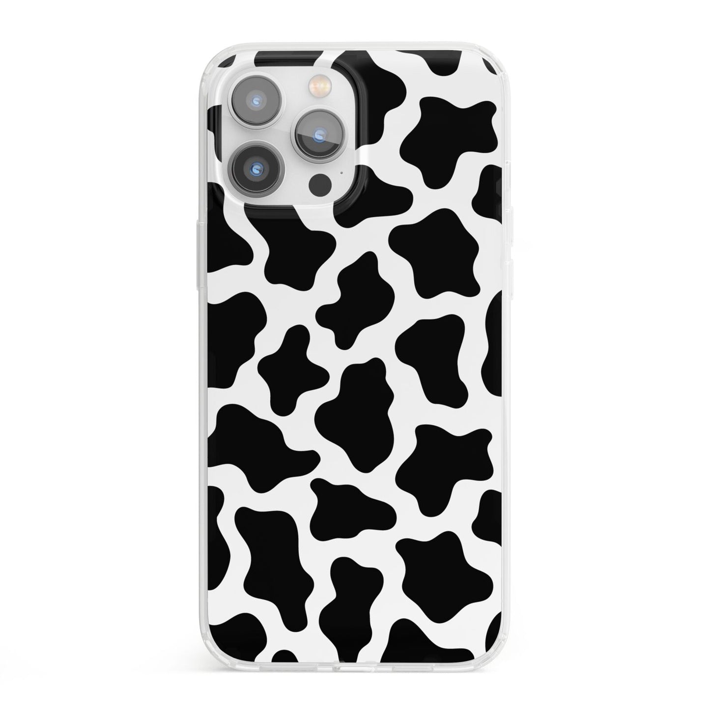 Cow Print iPhone 13 Pro Max Clear Bumper Case