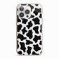 Cow Print iPhone 13 Pro TPU Impact Case with Pink Edges