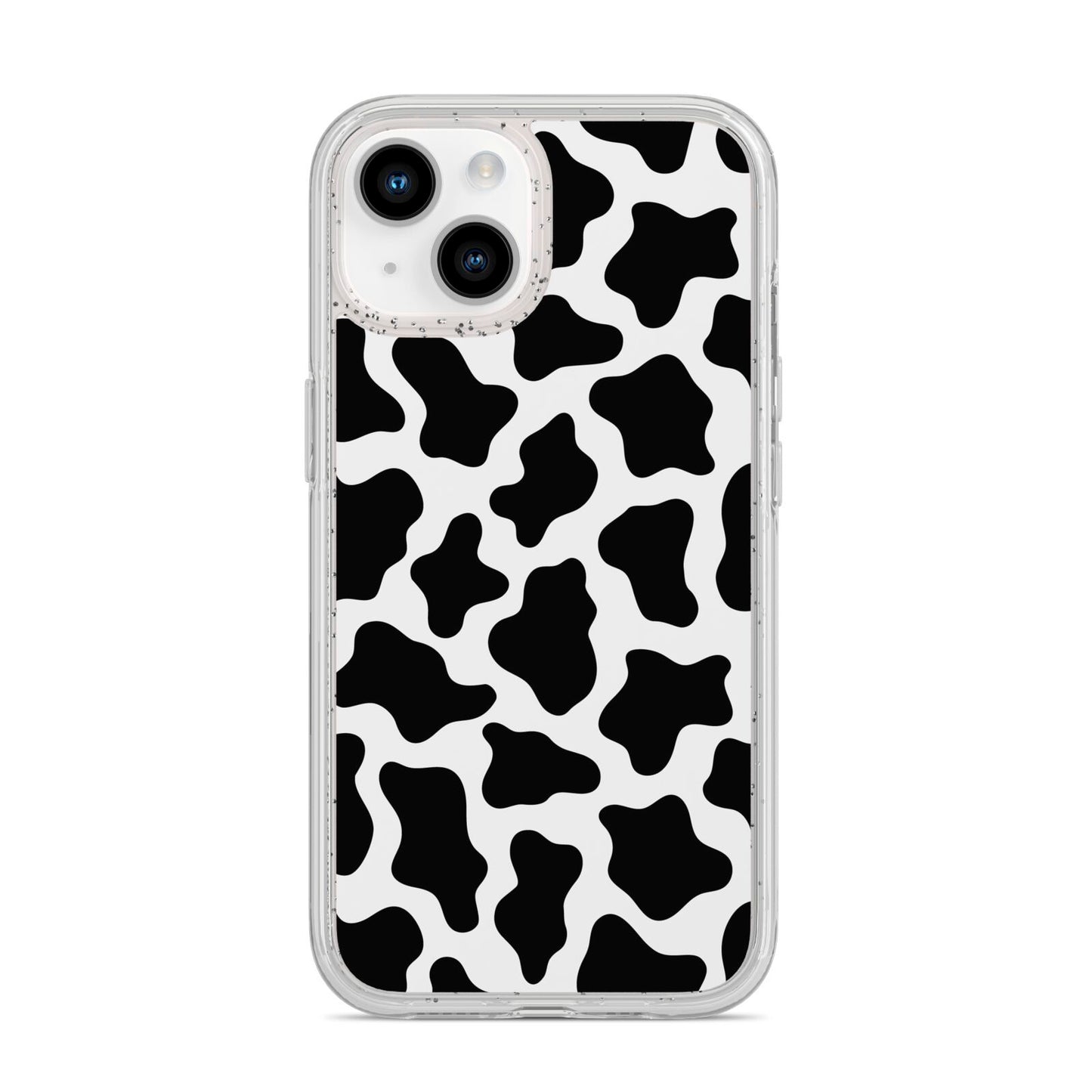 Cow Print iPhone 14 Glitter Tough Case Starlight