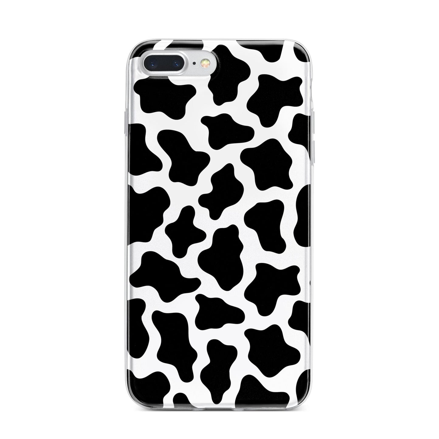 Cow Print iPhone 7 Plus Bumper Case on Silver iPhone