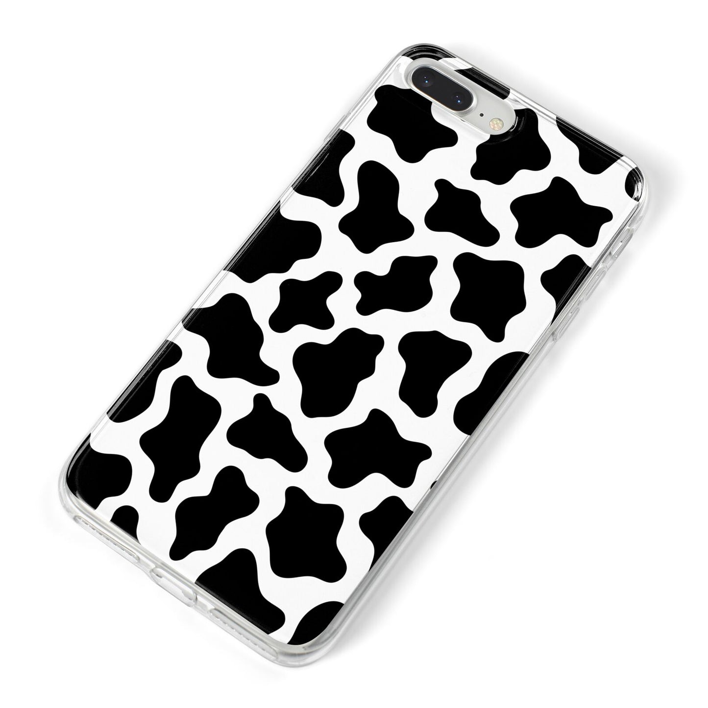 Cow Print iPhone 8 Plus Bumper Case on Silver iPhone Alternative Image