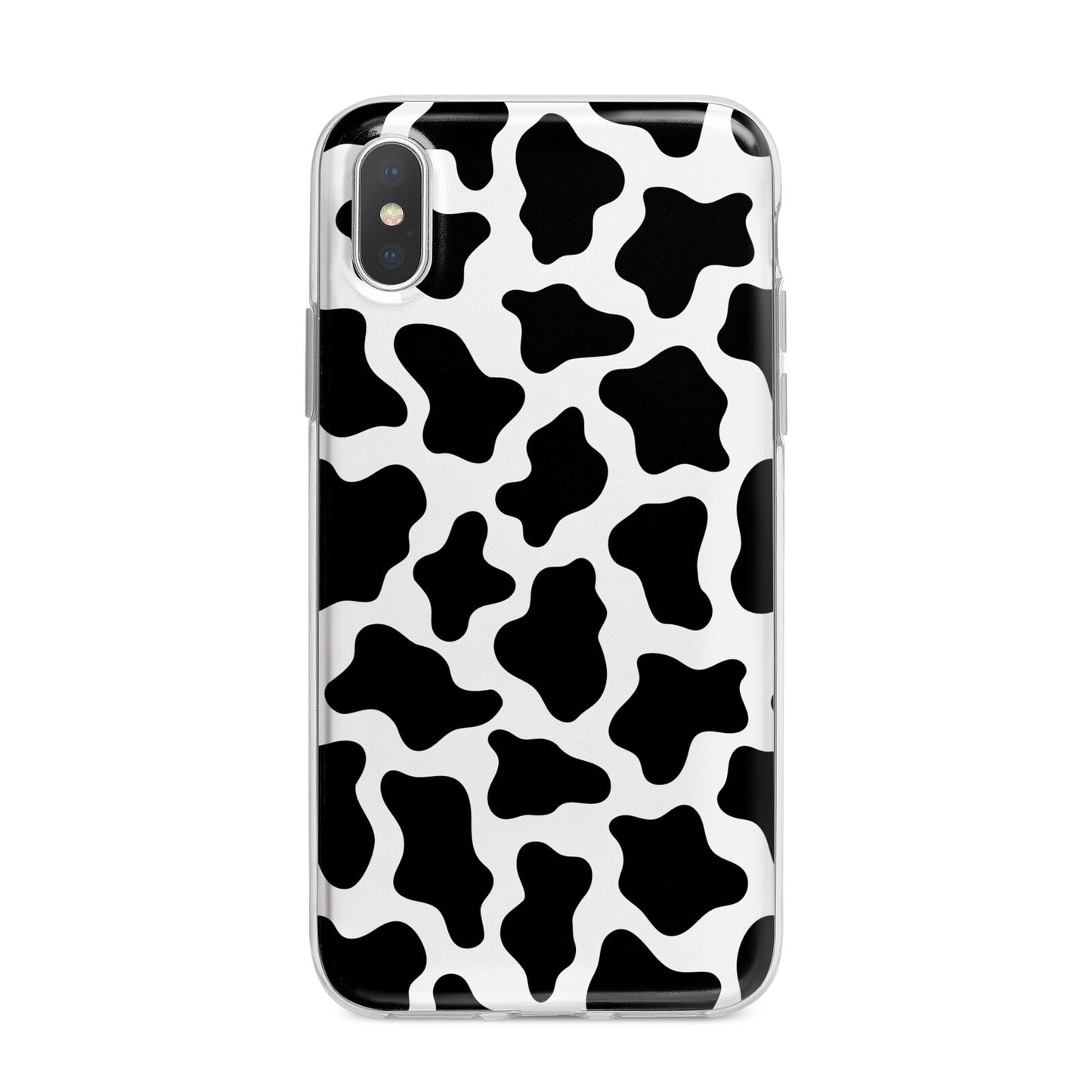 Cow Print iPhone X Bumper Case on Silver iPhone Alternative Image 1