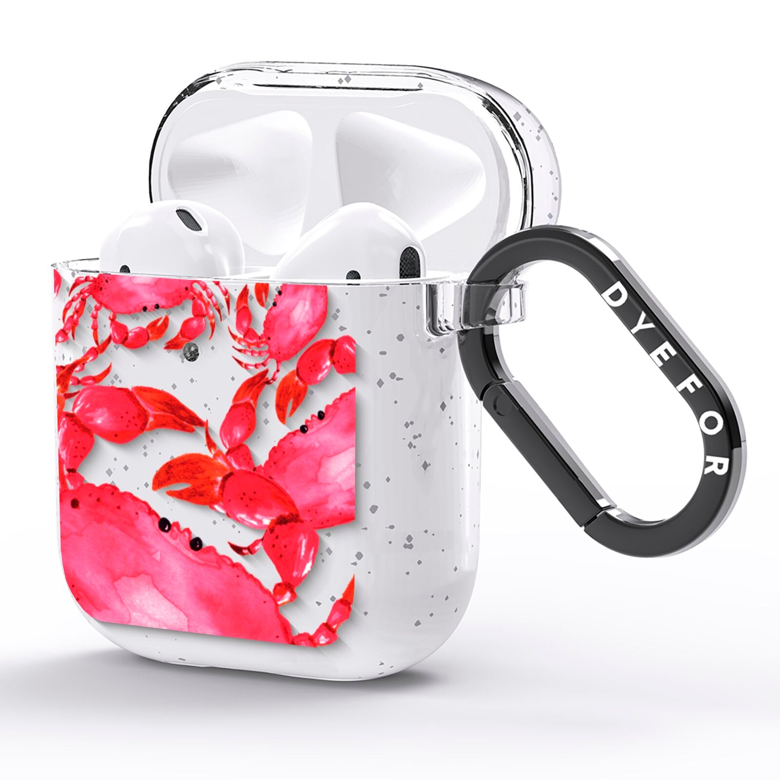 Crab AirPods Glitter Case Side Image