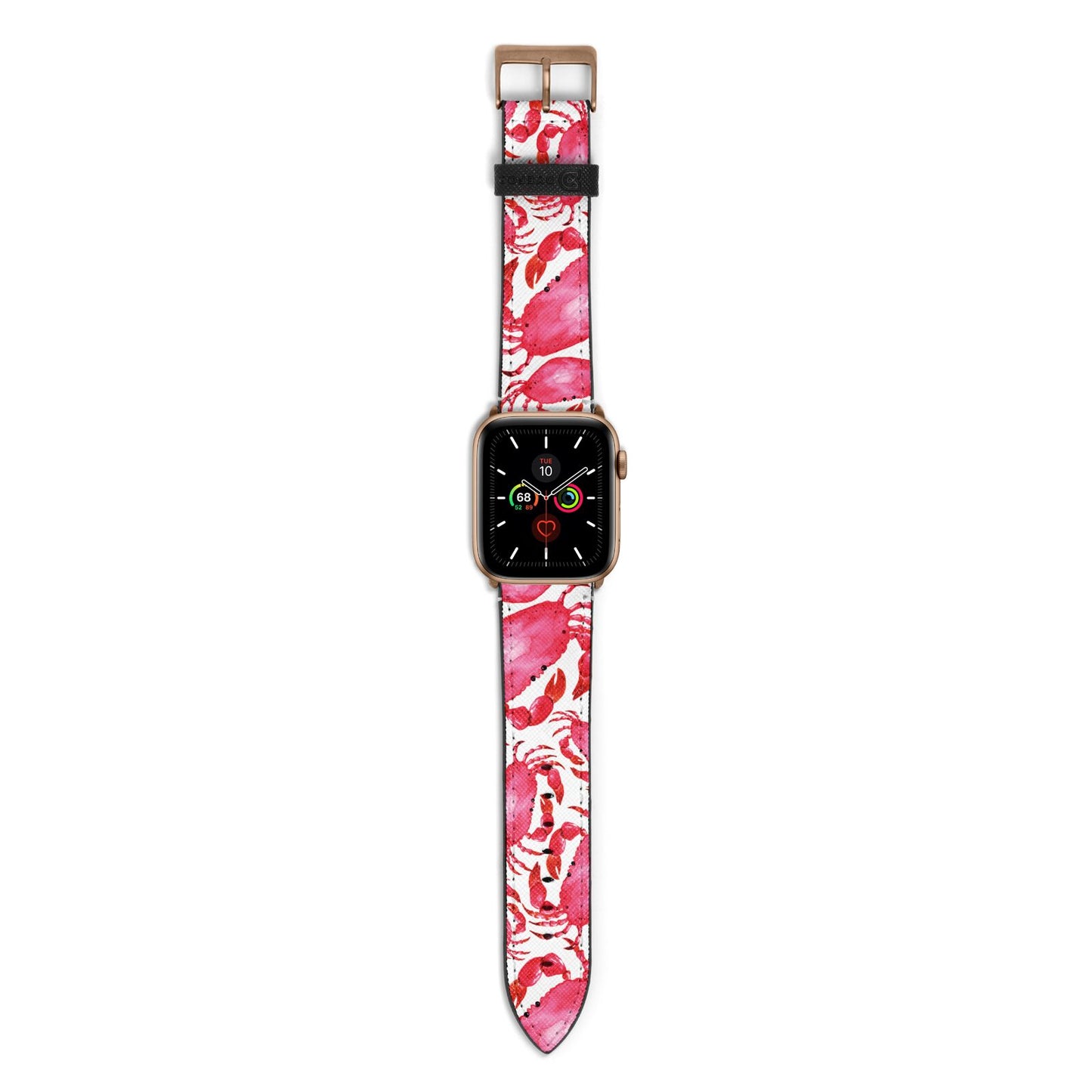 Crab Apple Watch Strap with Gold Hardware