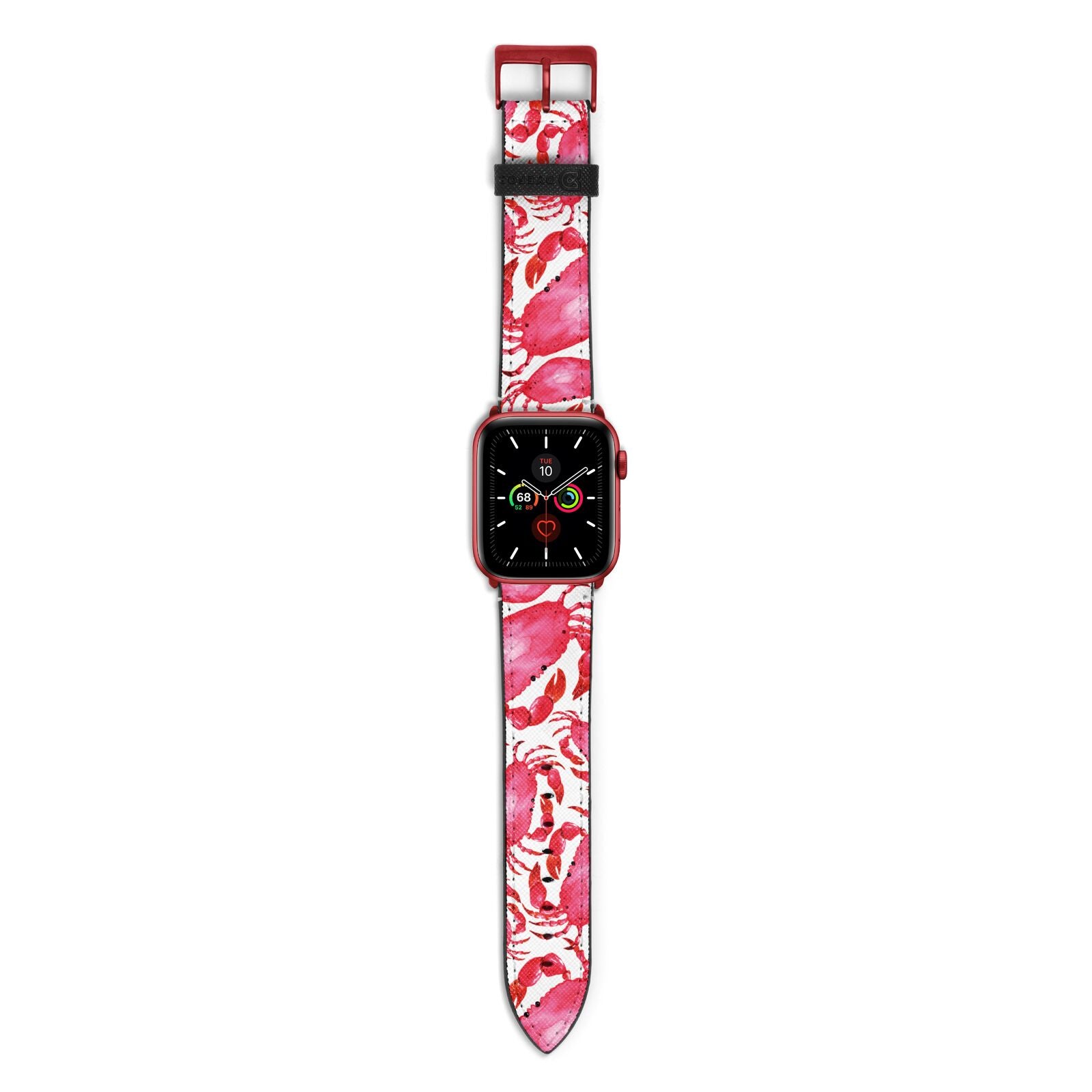 Crab Apple Watch Strap with Red Hardware