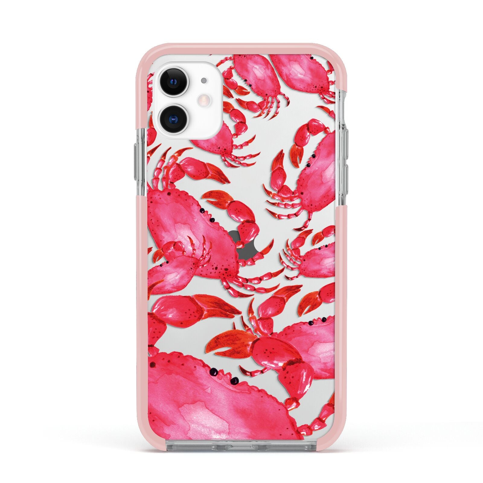 Crab Apple iPhone 11 in White with Pink Impact Case