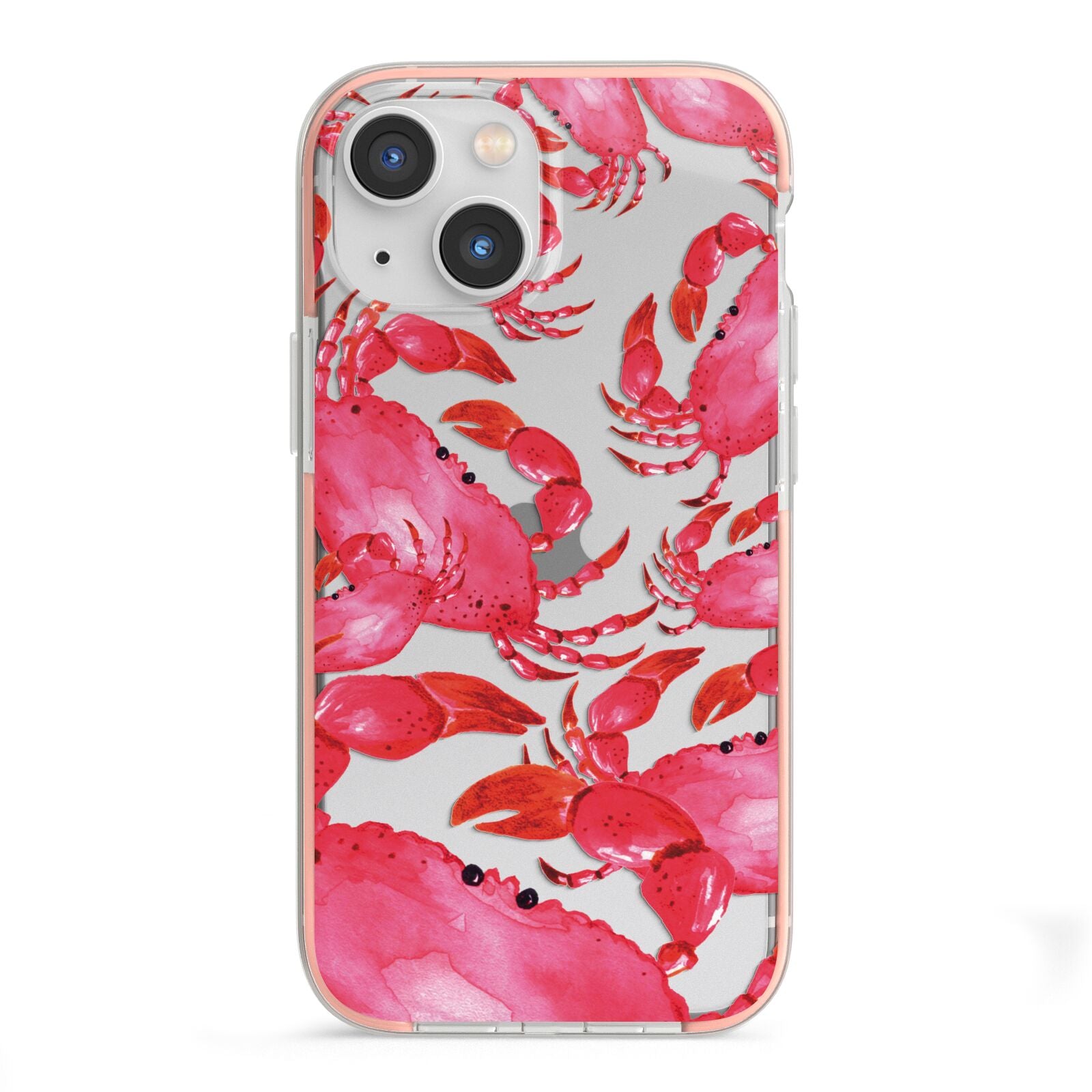 Crab iPhone 13 Mini TPU Impact Case with Pink Edges