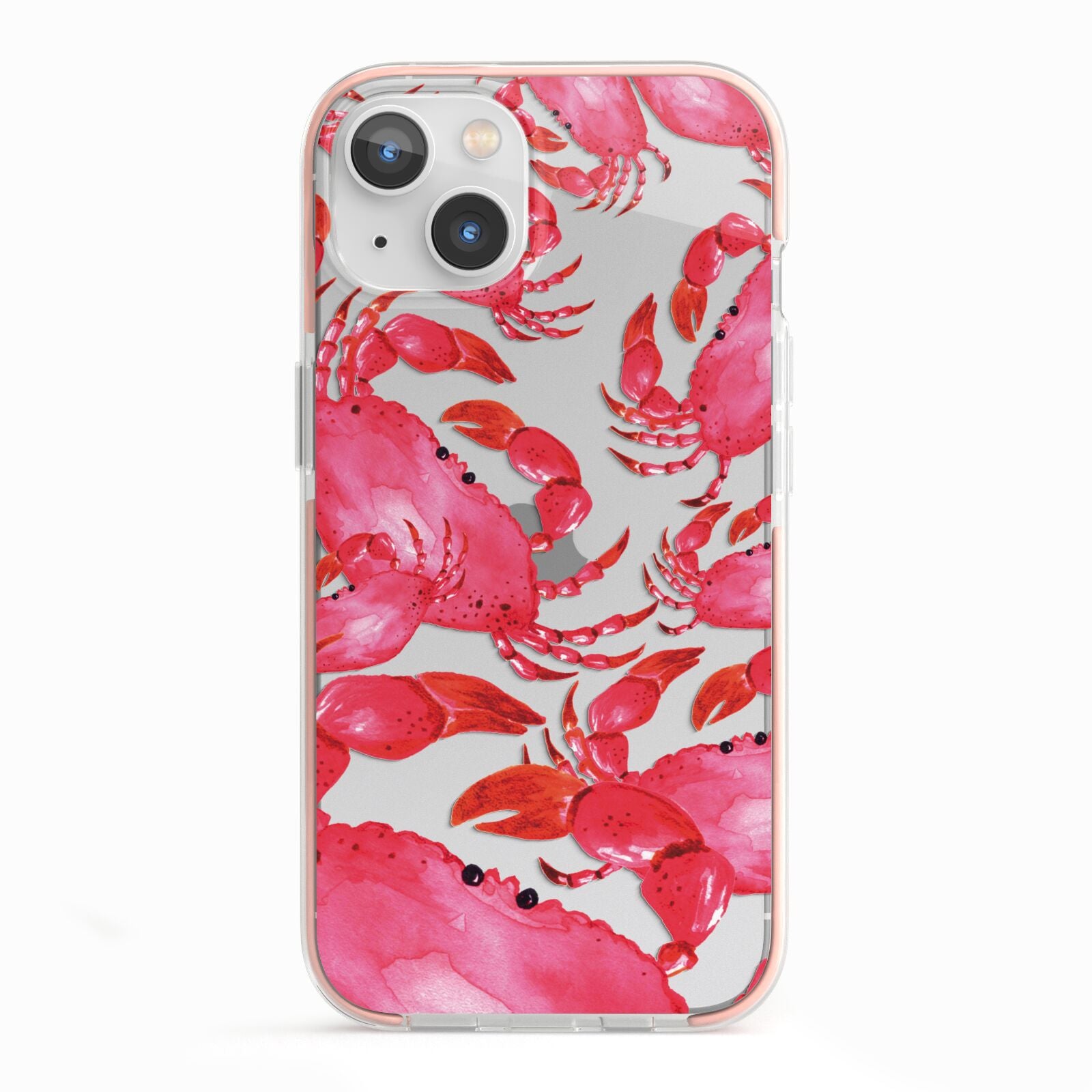 Crab iPhone 13 TPU Impact Case with Pink Edges