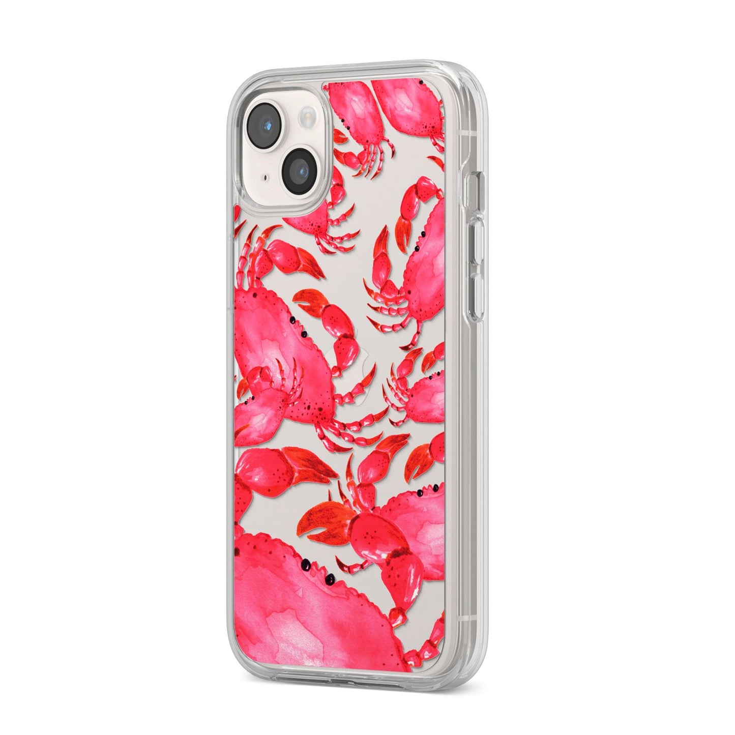 Crab iPhone 14 Plus Clear Tough Case Starlight Angled Image
