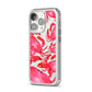 Crab iPhone 14 Pro Clear Tough Case Silver Angled Image