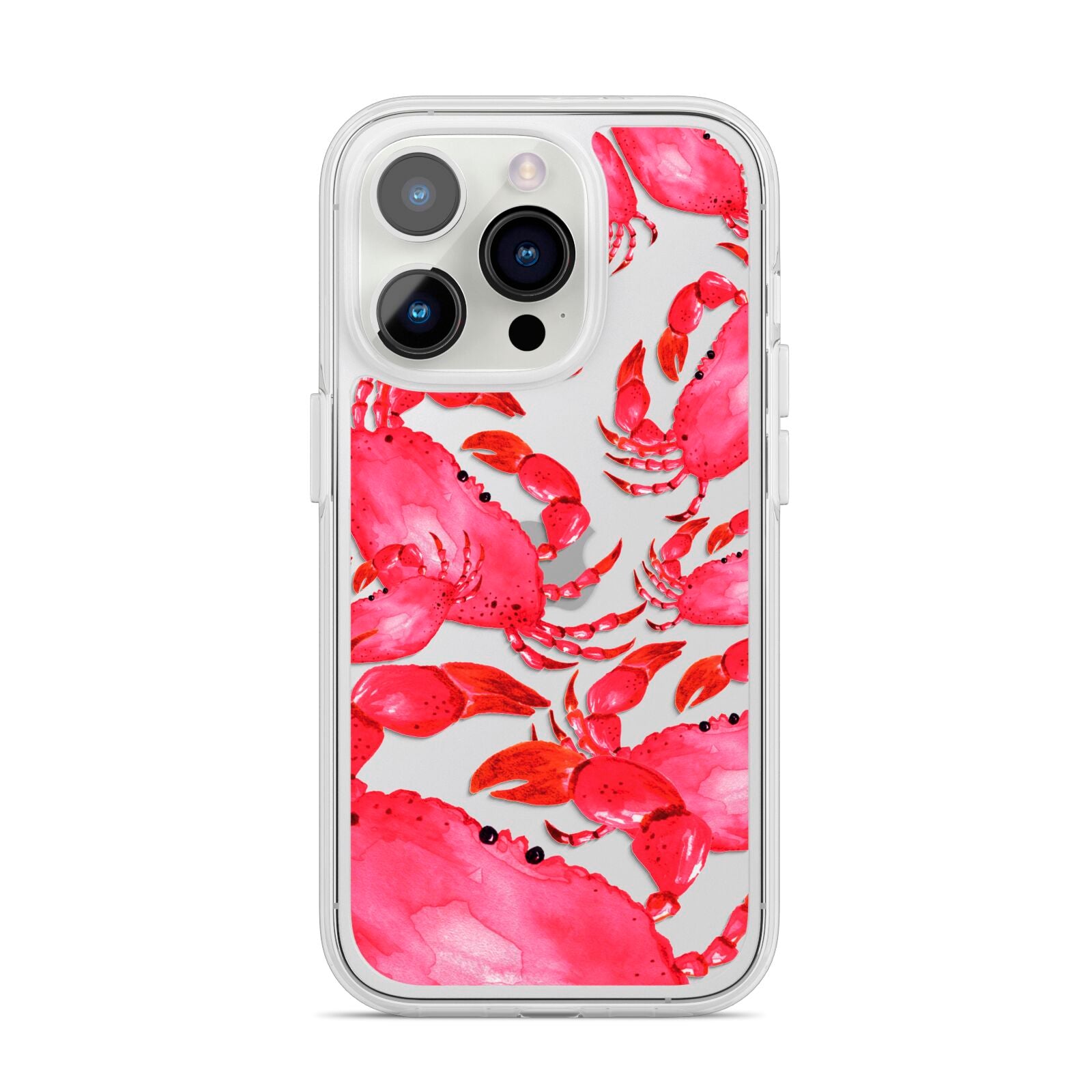 Crab iPhone 14 Pro Clear Tough Case Silver
