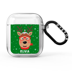 Create Your Own Reindeer Personalised AirPods Case