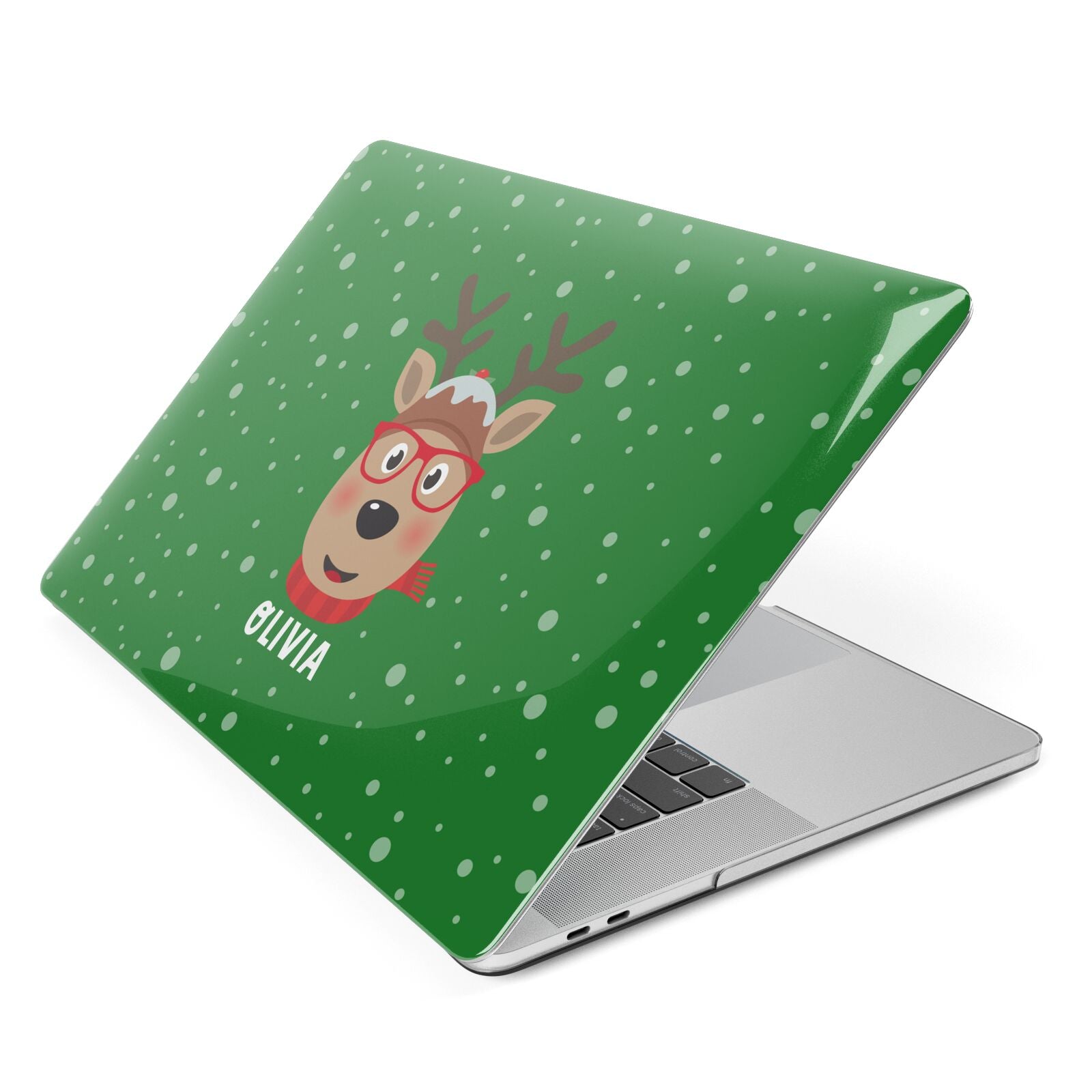Create Your Own Reindeer Personalised Apple MacBook Case Side View