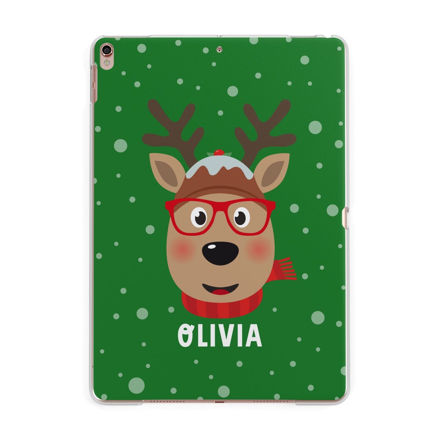 Create Your Own Reindeer Personalised Apple iPad Rose Gold Case