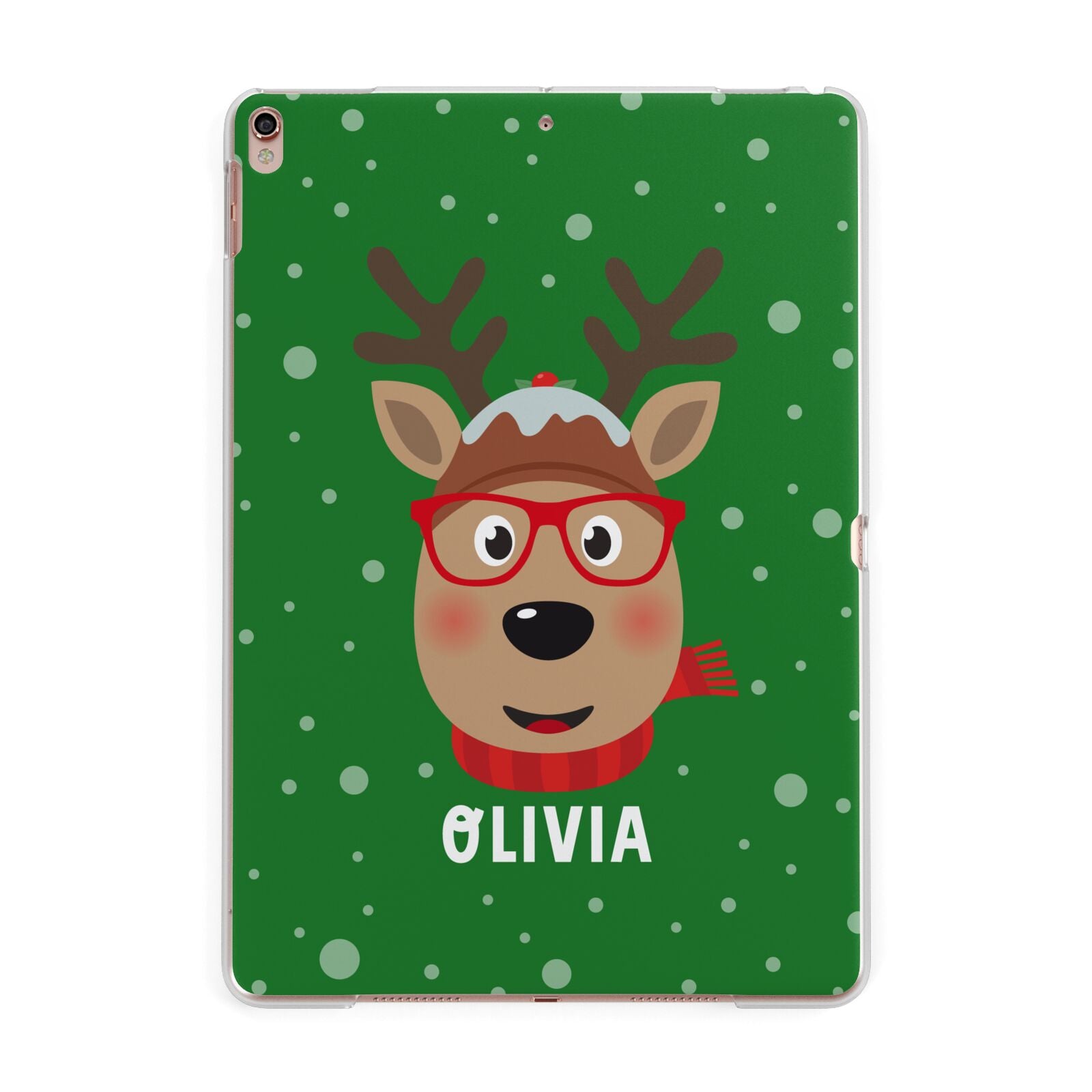 Create Your Own Reindeer Personalised Apple iPad Rose Gold Case