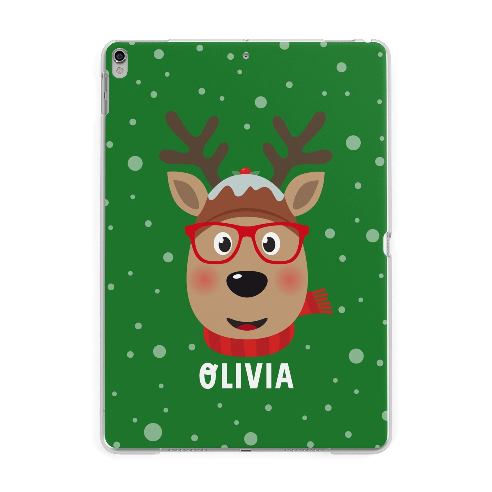 Create Your Own Reindeer Personalised Apple iPad Silver Case
