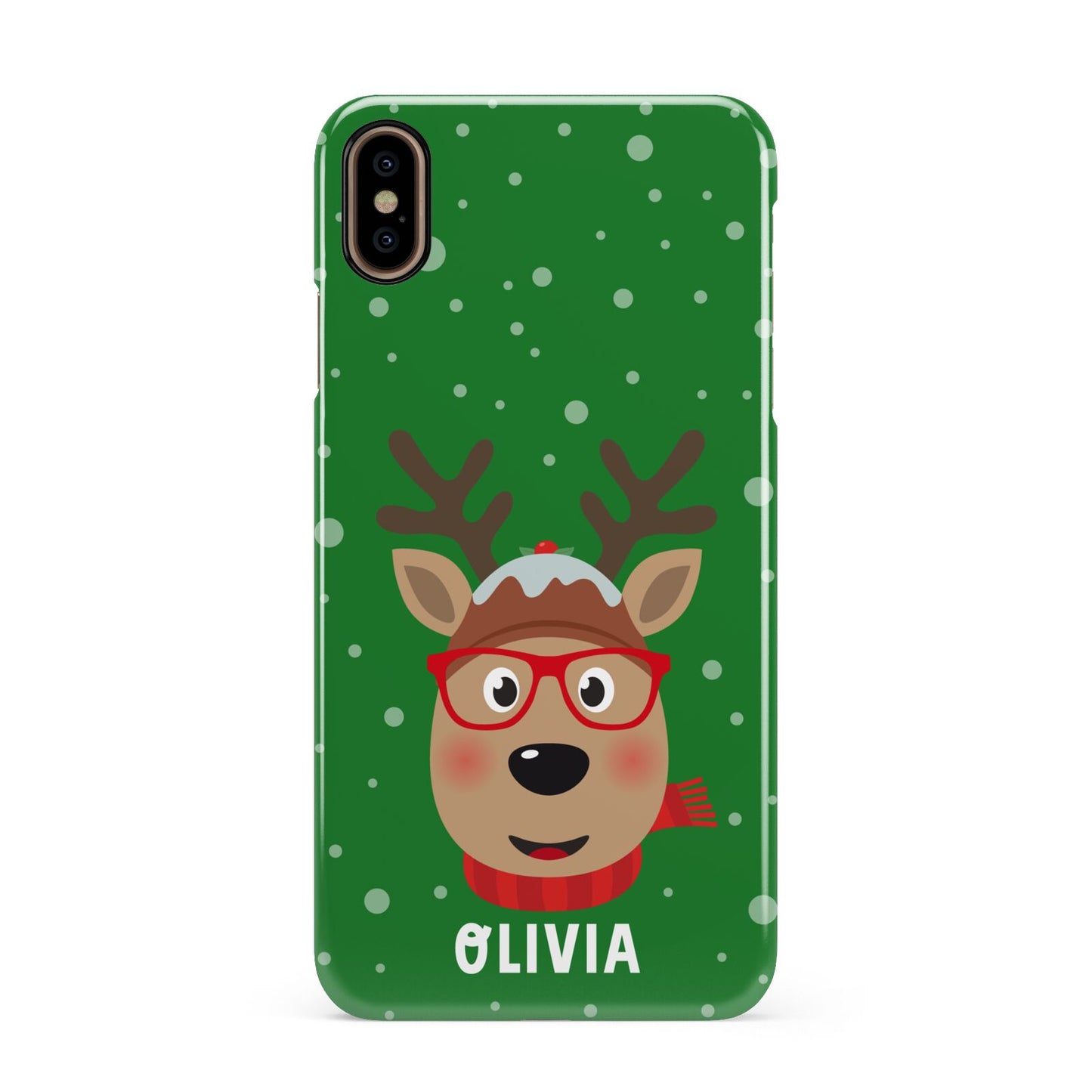 Create Your Own Reindeer Personalised Apple iPhone Xs Max 3D Snap Case