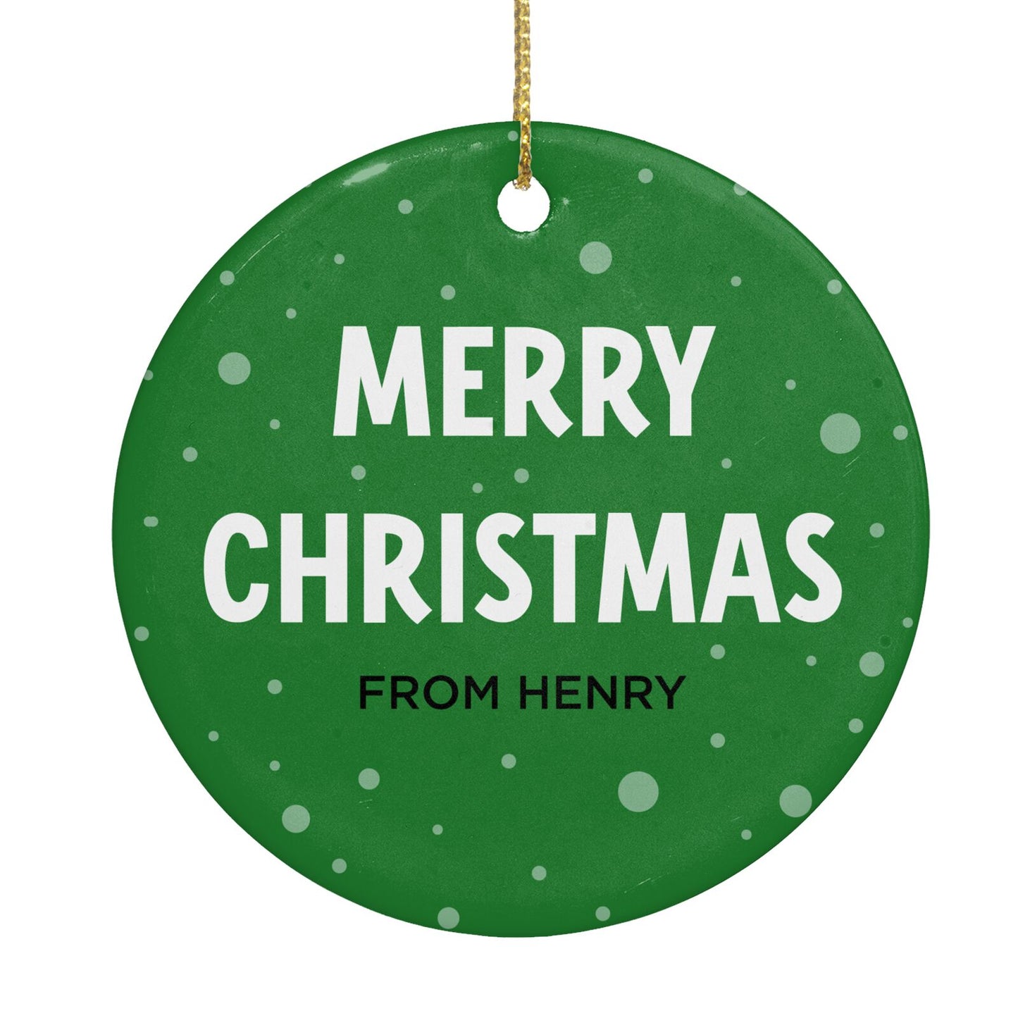 Create Your Own Reindeer Personalised Circle Decoration Back Image