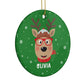 Create Your Own Reindeer Personalised Circle Decoration Side Angle