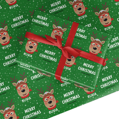 Create Your Own Reindeer Personalised Custom Wrapping Paper