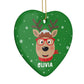 Create Your Own Reindeer Personalised Heart Decoration Side Angle