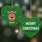 Create Your Own Reindeer Personalised Heart Decoration on Christmas Background
