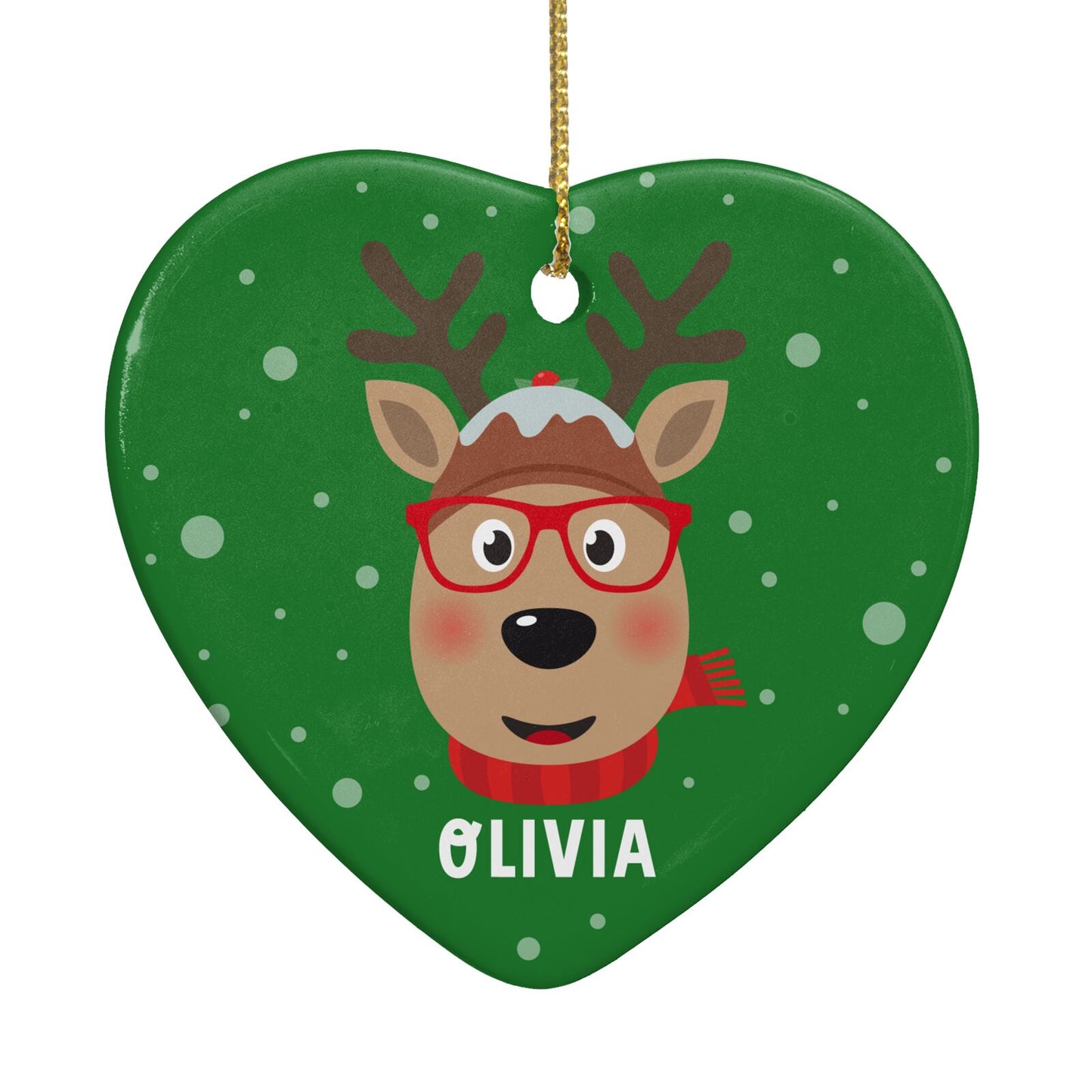 Create Your Own Reindeer Personalised Heart Decoration