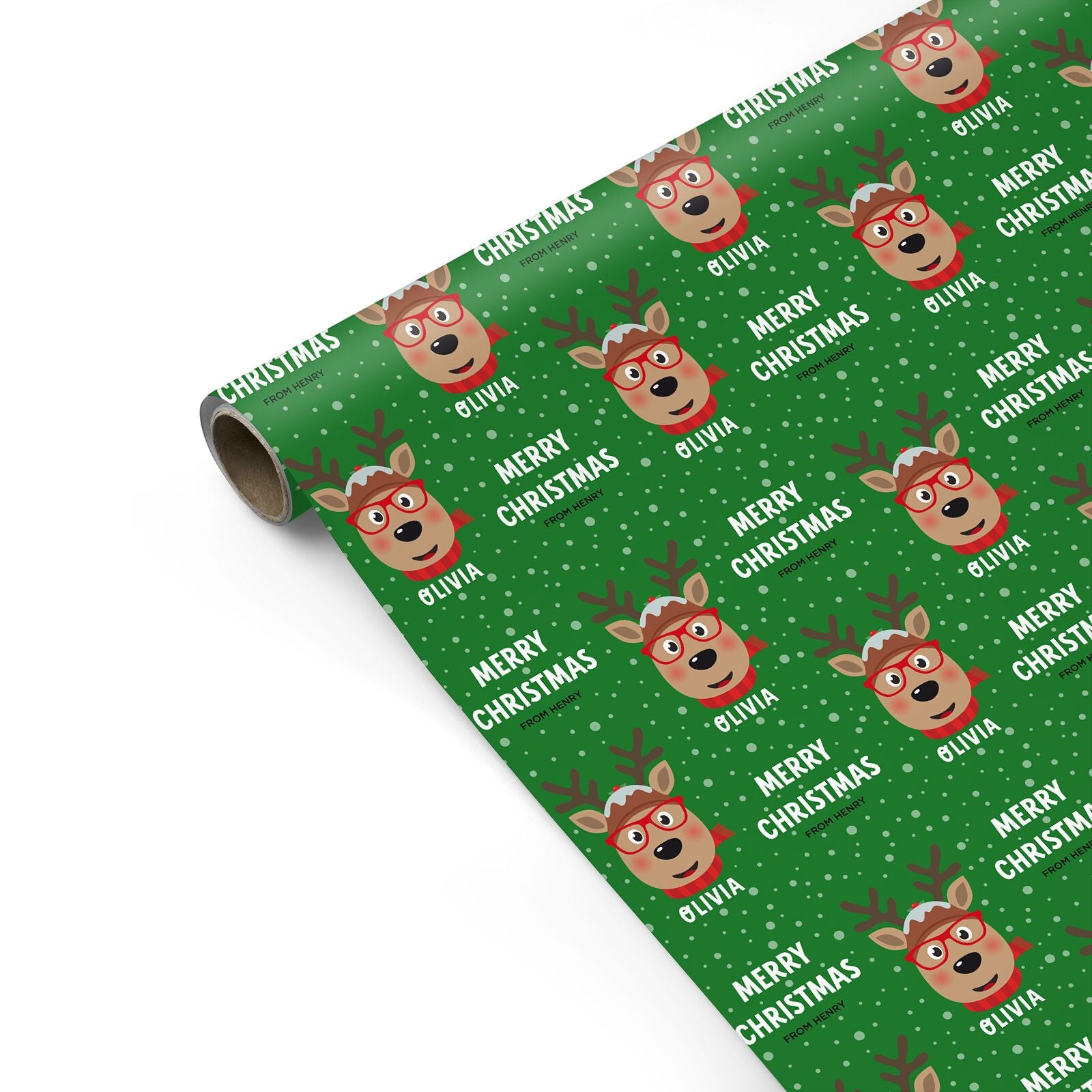 Create Your Own Reindeer Personalised Personalised Gift Wrap