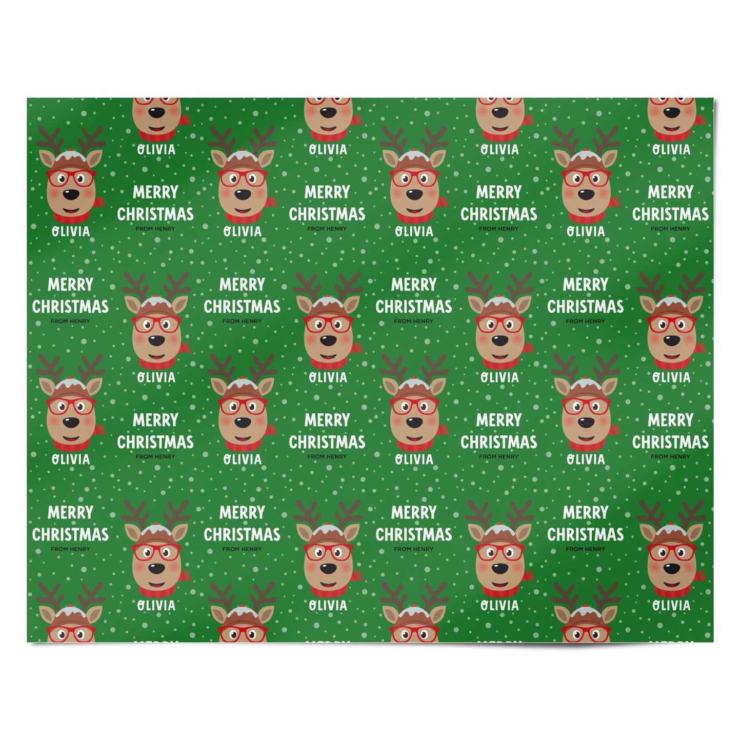 Create Your Own Reindeer Personalised Personalised Wrapping Paper Alternative