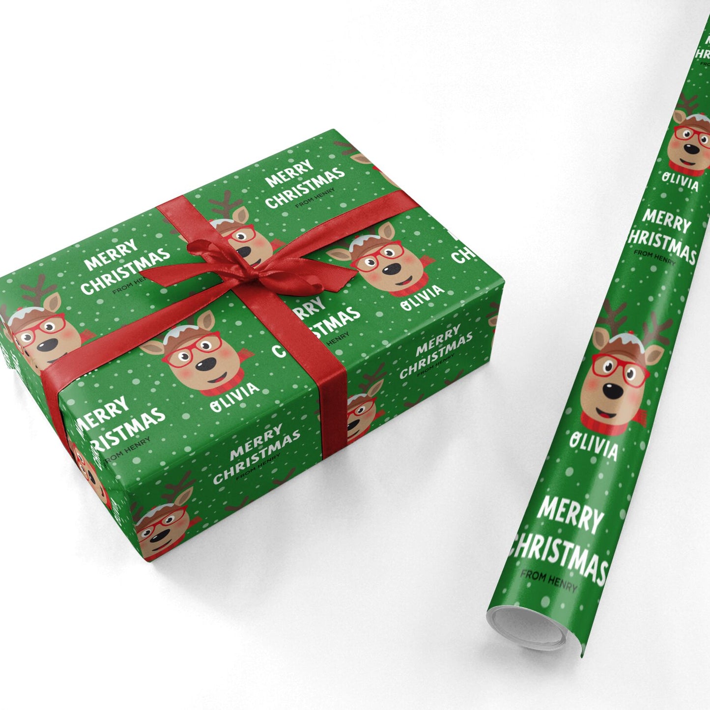 Create Your Own Reindeer Personalised Personalised Wrapping Paper