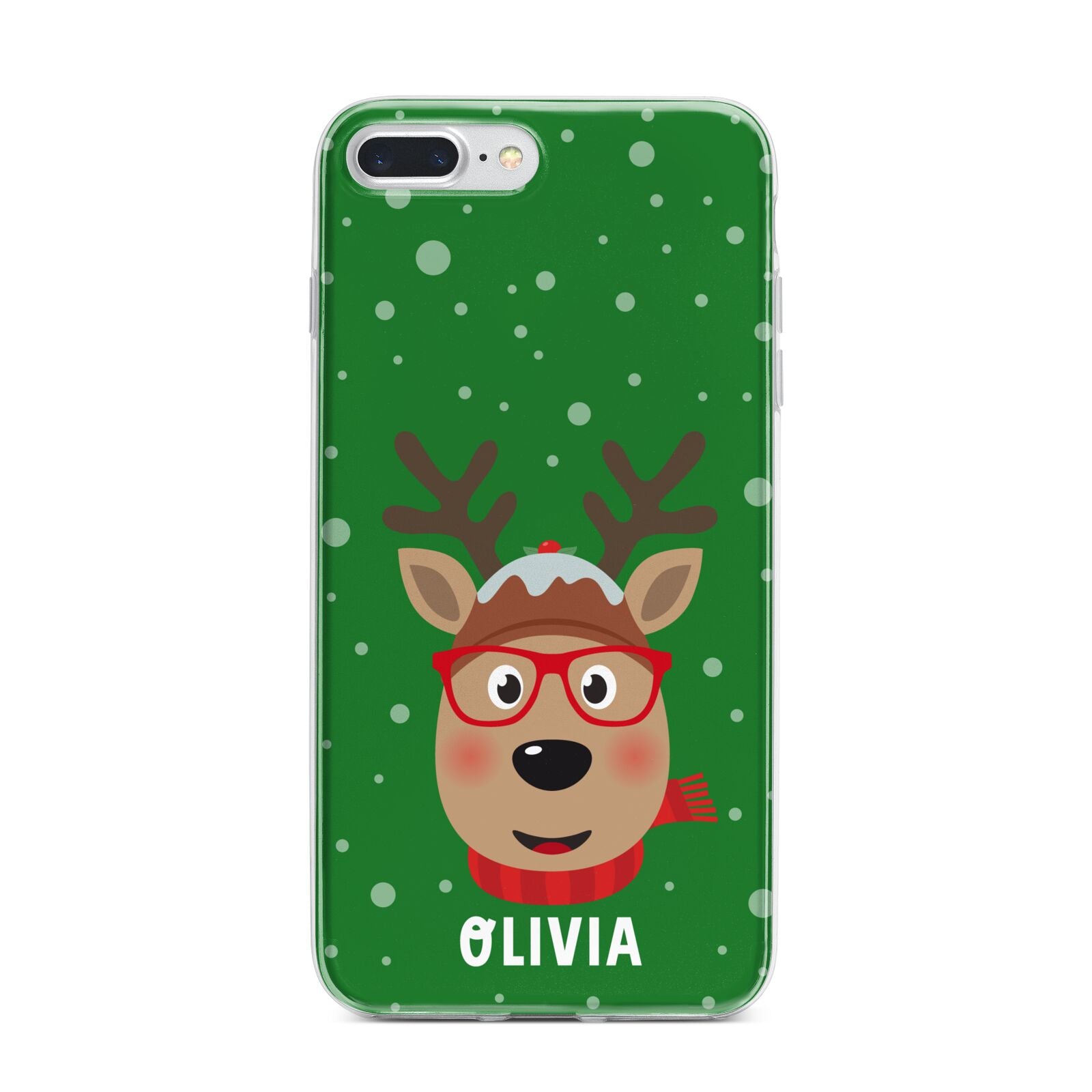 Create Your Own Reindeer Personalised iPhone 7 Plus Bumper Case on Silver iPhone