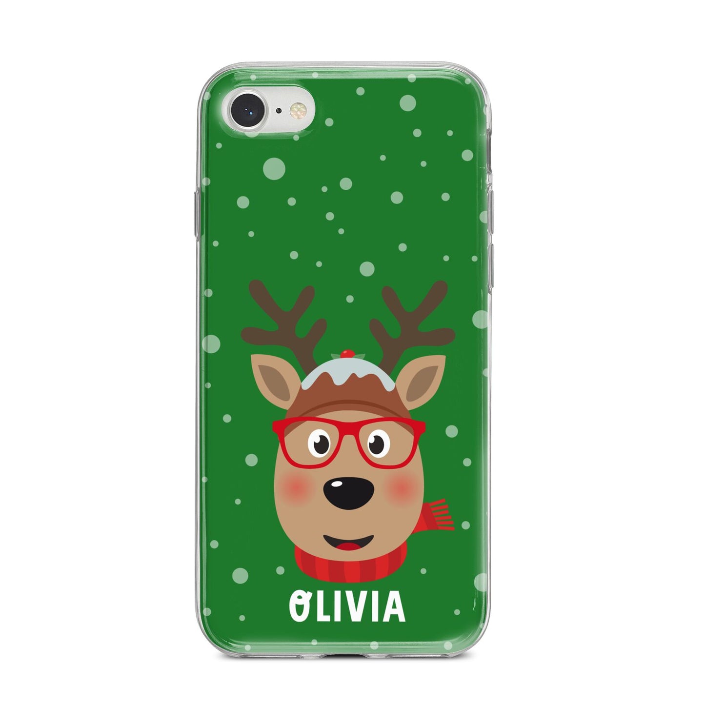 Create Your Own Reindeer Personalised iPhone 8 Bumper Case on Silver iPhone