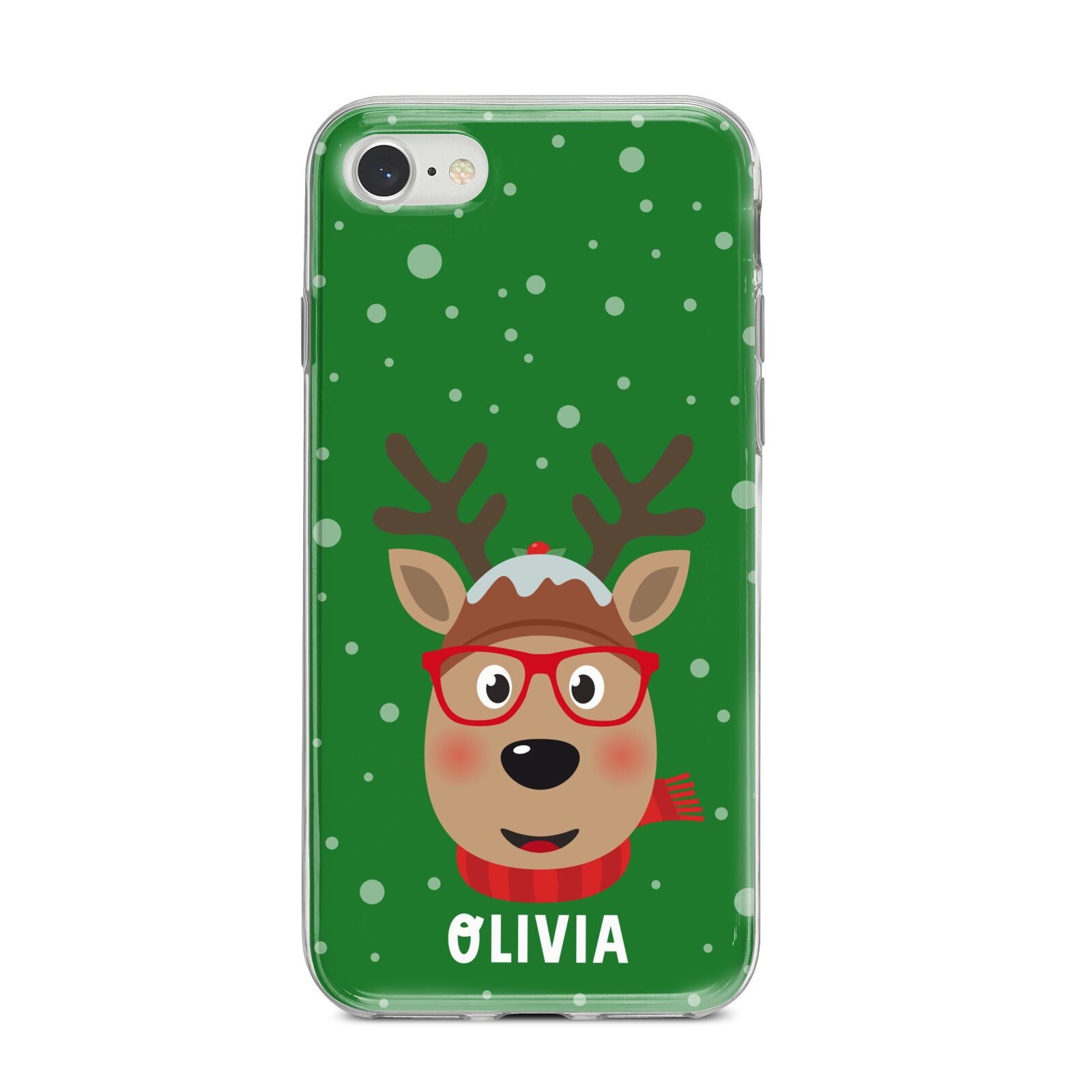 Create Your Own Reindeer Personalised iPhone 8 Bumper Case on Silver iPhone