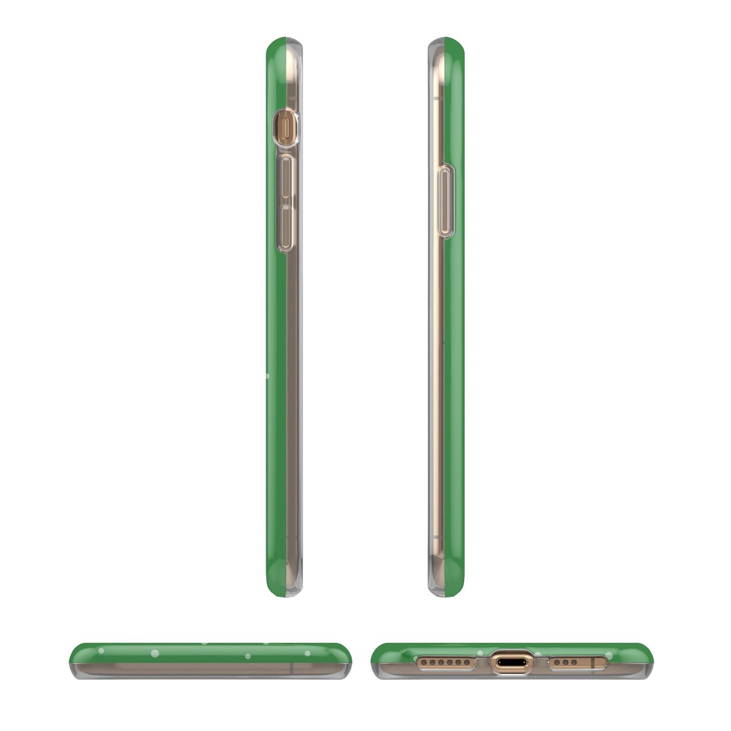 Create Your Own Reindeer Personalised iPhone XS 3D Tough Case in Gold Angled Images