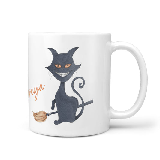 Creepy Cat Halloween Personalised 10oz Mug
