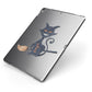 Creepy Cat Halloween Personalised Apple iPad Case on Grey iPad Side View