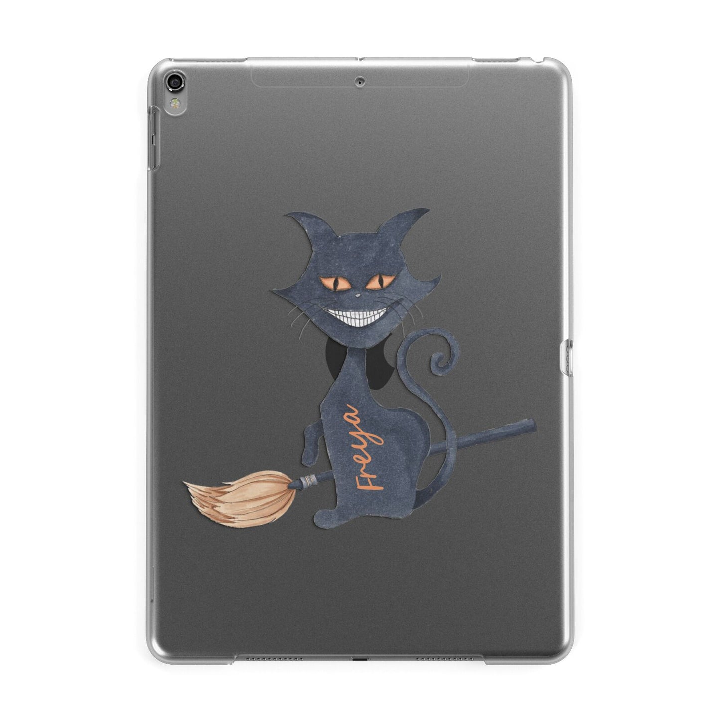 Creepy Cat Halloween Personalised Apple iPad Grey Case